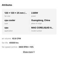 Enfriador de Procesador CORELIQUID A13 240, Refrigeración Líquida para CPU, Rodamiento de Fluido, RGB LED Gaming, LGA1700 LGA1851 AM5, 62.6 CFM