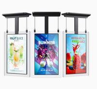 Papan Iklan Digital LCD Gantung Dua Sisi 4G Pemutar Iklan WiFi
