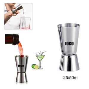 Jigger de Cócteles de Acero Inoxidable Ecológico en Oro Rosa/Plata, 15/30 ml, 25/50 ml, 1 oz/2 oz, para Fiestas - Product Image 6