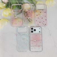 Coque de téléphone mignonne et féminine avec nœud et motif cœur, strass scintillants, protection d'appareil photo pour iPhone 17 Pro Max 16 15 14 13 12 11