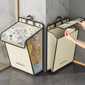 Panier à linge mural Jokoona, rectangulaire, en tissu non tissé, organiseur de vêtements, écologique, taille moyenne et grande - Product Image 5