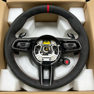 Volante Deportivo Manual con Costuras Rojas y Detalles Negros para Porsche 911 Targa 718 <span class=keywords><strong>GTS</strong></span> 997 991.1/2, Diseño Deportivo con Paquete de Detalles Personalizados - Product Image 6