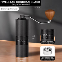 Moulin à café manuel réglable Meilleur moulin à café portable en acier inoxydable pour Moka Pot/AeroPress pour la maison Barista