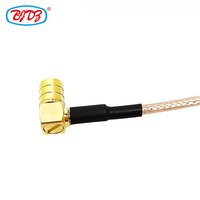 Cable de Conexión RF con Conector Hembra en Ángulo Recto de 90 Grados a Adaptador Hembra SMB, Cable de Extensión RG178 RG316, Ensamblaje de Cable de Antena