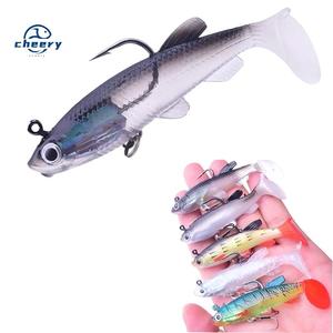 CHEERTY Leurre souple en silicone 9cm 14g, type Minnow coulant à queue en T, avec hameçons, motif Tasmanian Devil, pour Pêche au Silure et à la <span class=keywords><strong>Carpe</strong></span> en rivière et lac - Product Image 1