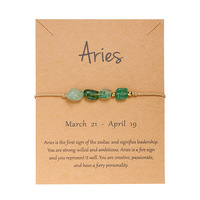 Bracelets tressés faits à la main avec perles de pierres naturelles irrégulières représentant les 12 signes du zodiaque, bracelet astrologique pour femmes et hommes, bijoux