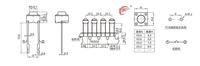 Interruptor Táctil Electrónico de Venta Directa de Fábrica, 6*6*H, Altura Personalizable, Contacto de Resorte de Acero Inoxidable de Dos Pies Largos, Terminal para PCB