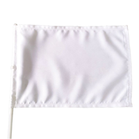 Drapeau de voiture personnalisé avec logo, impression numérique double face par sublimation, blanc vierge, avec support de mât pour fenêtre de voiture