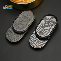 YJ Rotating Peek Mechanical Alloy Metal Slider Fidget Spinner Roller Ball Bearing Ratchet Wheel Magnetic Push Coin EDC Stress