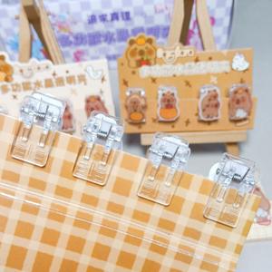 Clip de Mensajes con Diseño de Kapibara de DHF, Clip Transparente para Papelería, Soporte para Pegatinas, Marcapáginas DIY, Clip Multifuncional - Product Image 3