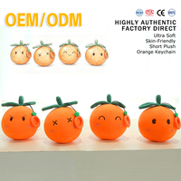 Porte-clés sensoriel lesté personnalisé en peluche orange, breloque de sac, pendentif fruit en peluche doux, mini jouet en peluche mignon Kawaii, cadeau en gros