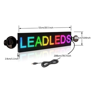 Pantalla Flexible Led a todo Color P4, aplicación Bluetooth para publicidad de coche, pantalla electrónica Led Smart Car Hd, pegatina para coche, Panel suave - Product Image 4