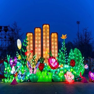 2025 đèn lồng triển lãm ngoài trời không thấm nước lễ hội lanternshow cho công viên chủ đề trang trí đèn lồng lụa hiển thị với đèn LED - Product Image 6