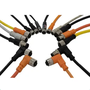 M12 Cable 3 M M/f 4 Pin Orange Pur