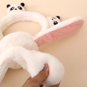 प्यारा कार्टून पांडा चलती एयरबैग सर्दियों के बच्चों के गर्म बालों वाले बच्चों के लिए गर्म कपड़े - Product Image 6