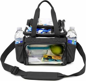 Small Heavy Duty Clear <b>Lunch</b> Bag, Stadium Approved Clear <b>Lunch</b> Bag with Adjustable Strap, Clear <b>Lunch</b> <b>Box</b> for Women Men - Product Image 1