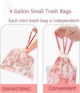 Bolsas de basura gruesas con cordón ajustable Huamaohengchun en tamaños personalizados, adecuadas para diversas ubicaciones del hogar, personalizables. - Product Image 3