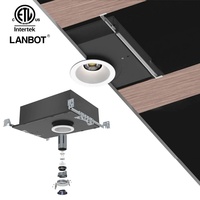 Plafonnier encastré réglable ETL 2'' 12W 5CCT, éclairage architectural modulaire pour plafond, carré, rond, sans bordure, homologué IC