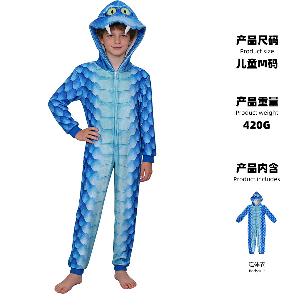 Snake Gary Coral Fleece Pajamas