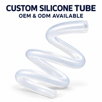 Tube en silicone transparent sur mesure OEM, flexible, rond, creux, extrudé, pour les équipements de laboratoire, de boissons et industriels