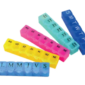 High Quality Pp Material <b>7</b> Days Rectangular Travel Weekly Box With Braille Pill Organizer Storage Custom - Product Image 1