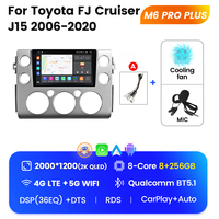 Lecteur autoradio sans fil M6 PRO Android 12 2K QLED pour Toyota FJ Cruiser J15 2006-2020
