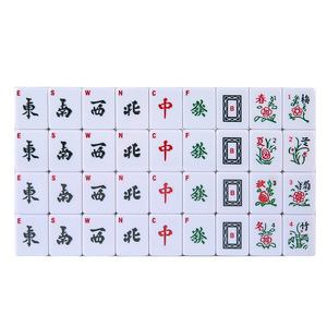 Mahjong en mélamine de style taïwanais 34 mm avec chiffres arabes et lettres anglaises pour usage domestique - Product Image 2