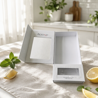 Boîte cadeau magnétique rigide noire mate de luxe personnalisée, emballage en carton premium avec logo pour cadeaux d'entreprise et de vente au détail