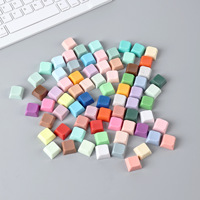 Capuchons de touches carrés brillants en ABS, couleur unie, personnalisables, accessoire porte-clés, adaptateur de clavier mécanique à lumière douce et ton chaud