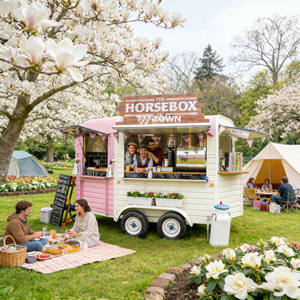 Foldable Mobile Street Food <b>Trailer</b> Lightweight Push-pull Food Cart Snack Beverage Kiosk for Plaza Mall - Product Image 1