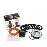 Ensemble de flash annulaire LED macro SL-102C avec 8 anneaux adaptateurs pour appareil photo reflex numérique Canon, éclairage vidéo