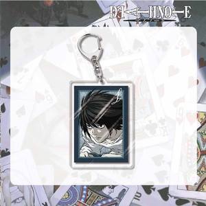 Classique Anime <span class=keywords><strong>Death</strong></span> <span class=keywords><strong>Note</strong></span> Transparent Acrylique Porte-clés Double Face Imprimer Japonais Dessin Animé Pendentif - Product Image 4