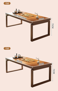 Scrivania in Legno Massello con Libreria Integrata, Tavolo da Studio Pieghevole per Piccoli Appartamenti, Ufficio Domestico, Semplice Tavolo ad Angolo per Laptop - Product Image 4