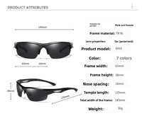 Lunettes de soleil de sport polarisées de luxe 6916 avec protection UV400 pour hommes, idéales pour une utilisation prolongée lors de courses intenses ou de randonnées.