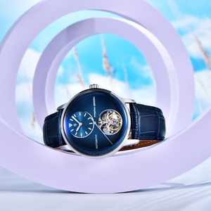 Montre automatique de luxe sportive pour homme PAGANI Design 1796, tourbillon, cadran de 42 mm, bracelet en cuir lumineux, boîtier en acier inoxydable, 100 m - Product Image 5