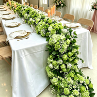 Décoration suspendue au plafond en tissu de soie fait main, verdure artificielle, roses et hortensias, style forêt, pour mariages, salles de banquet, extérieur
