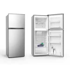 208L双门白色银色顶部冰柜冰箱/冰箱