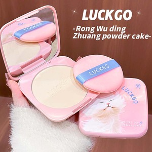 LUCK GIRLS Polvo Compacto Nuevo Polvo Fijador Control de Grasa para Retoques de <span class=keywords><strong>Maquillaje</strong></span> Corrector Acabado Mate Resistente al Agua Tono Natural de Piel - Product Image 1