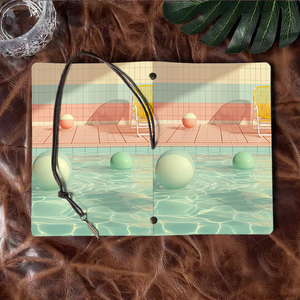 Fatto a mano A6 Notebook stile Vintage con chiusura a cravatta 160 pagine bel regalo di compleanno per lo zio con palle da biliardo poltrona <span class=keywords><strong>Ti</strong></span> - Product Image 6