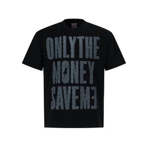 เสื้อยืดผ้าฝ้ายแขนสั้นสีเหลืองสำหรับผู้ชาย ยี่ห้อ Only The Money Save Me สไตล์สตรีท คอกลม พิมพ์ลายตัวอักษร ทรงปกติ - Product Image 4