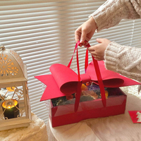 Boîte cadeau pour la fête des mères, emballage de fleurs, boîte cadeau attrayante en forme de nœud, boîte à gâteau personnalisable pour mariage avec séparateur
