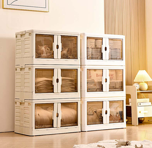 Hot Sale Collapsible Plastic Folding Storage Boxes Bins For Closet Organizing