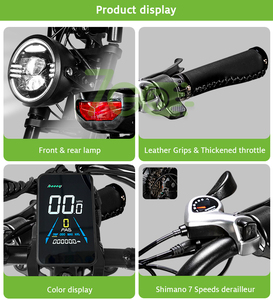 Bicicleta Eléctrica de Montaña 7Go EB2 con Cuadro de Aleación de Aluminio, Batería de Litio de 48V, Neumáticos Anchos, 25km/h de Alta Velocidad, Frenos de Disco Hidráulicos - Product Image 3