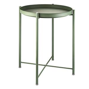 Table d'appoint ronde en métal, table basse étanche, petite table <span class=keywords><strong>de</strong></span> <span class=keywords><strong>canapé</strong></span> avec <span class=keywords><strong>plateau</strong></span> <span class=keywords><strong>amovible</strong></span> - Product Image 2