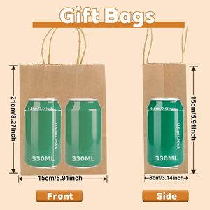 Bolsas de Papel Kraft Desechables Personalizadas, Ecológicas, Biodegradables y Reciclables con Asas Planas para Comida para Llevar de Restaurantes - Product Image 2