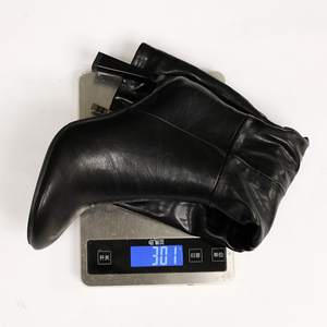 Bottes hautes pour femmes à bout carré, grande taille 46, coupe large, talons hauts, fermeture éclair latérale, bottines longues unies - Product Image 5