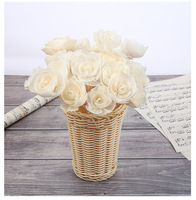 Mini gros décoration de la maison fleurs aromathérapie REED DIFFUSEUR 5cm bois Sola fleur chinois Rose fleurs séchées