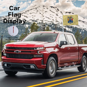 Custom Logo New Jersey Car Window <b>Flag</b> 12x18 Inch Double Sided Polyester The <b>Garden</b> State Auto Banner with Clip Bracket Sports - Product Image 4