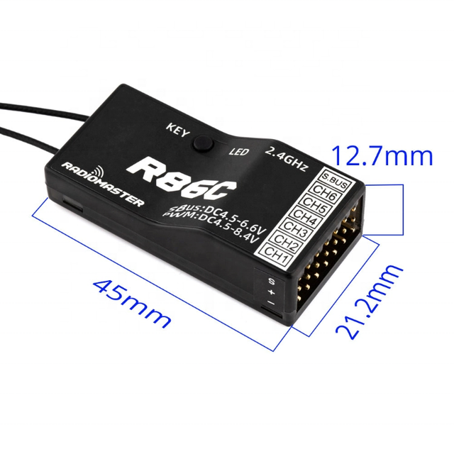 For Multi-Protocol Receiver RC FPV Drones 4CH 6CH 8CH SBUS RSSI FRSKY D16 TX16S SE R81 R84 R86 R86C R88 Plastic