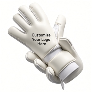 Gants de gardien de but de football personnalisés professionnels, respirants, antidérapants, en cuir, avec fermeture auto-agrippante, durables - Product Image 4